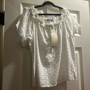 Eyelet white top